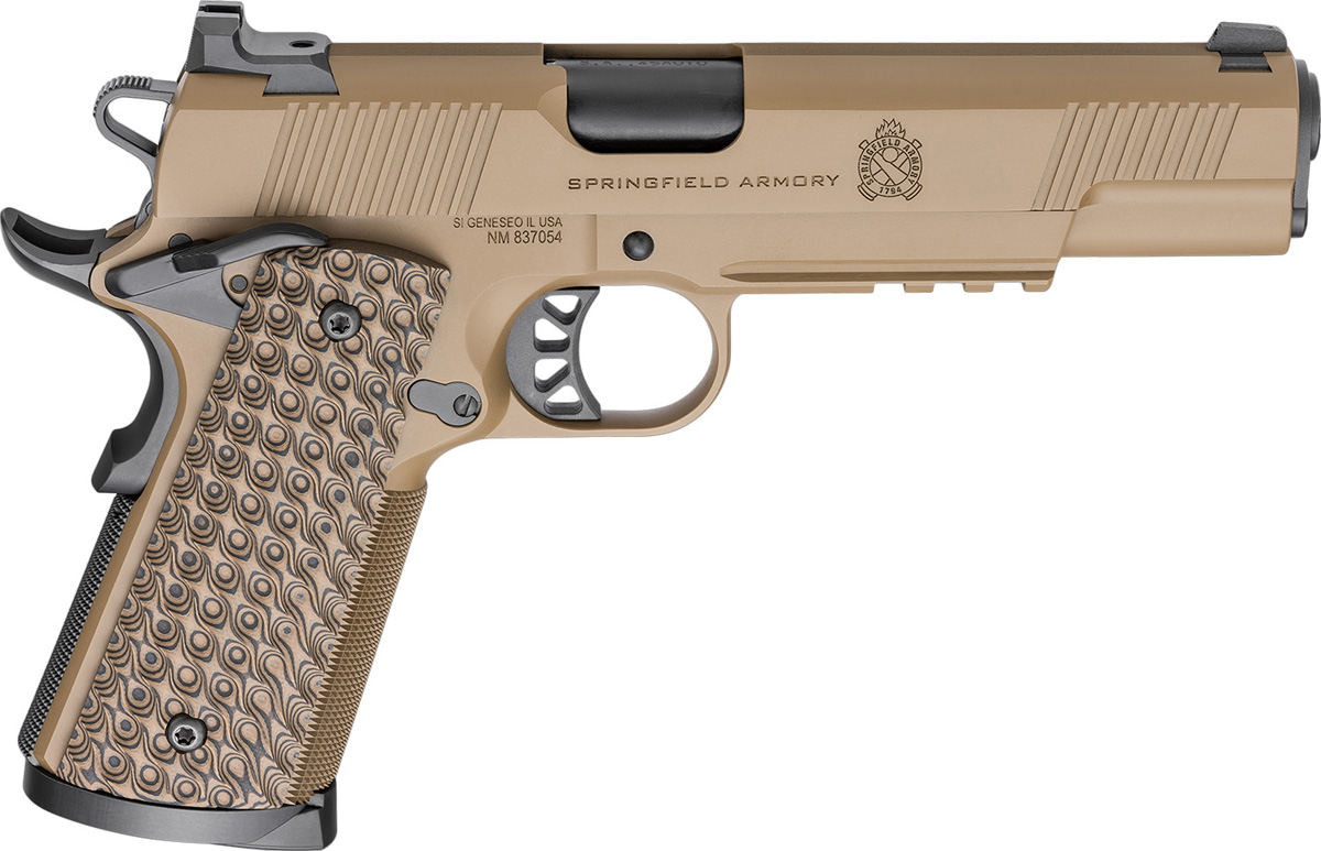 Springfield Armory 1911 Trp 45 Acp Pistol With Light Rail And Coyote Brown Cerakote Finish 4819