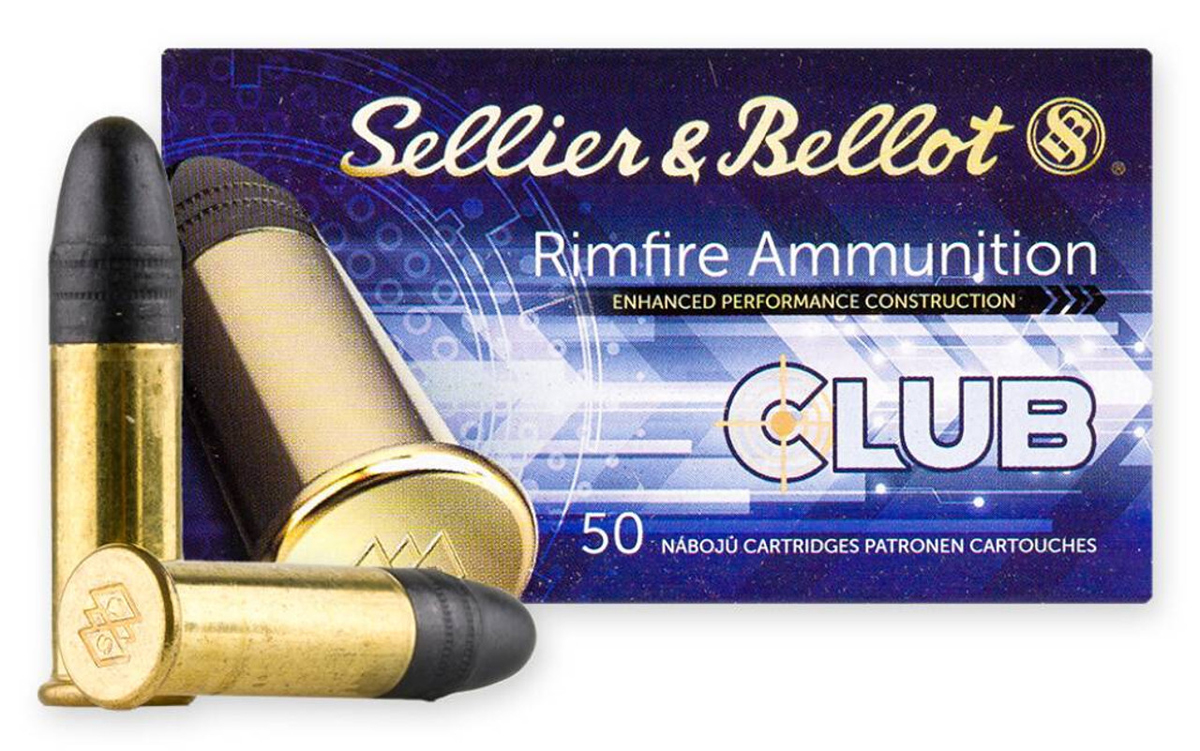 Sellier & Bellot 22 Long Rifle 40 Grain Lead Round Nose, 50 Rounds, SB22A